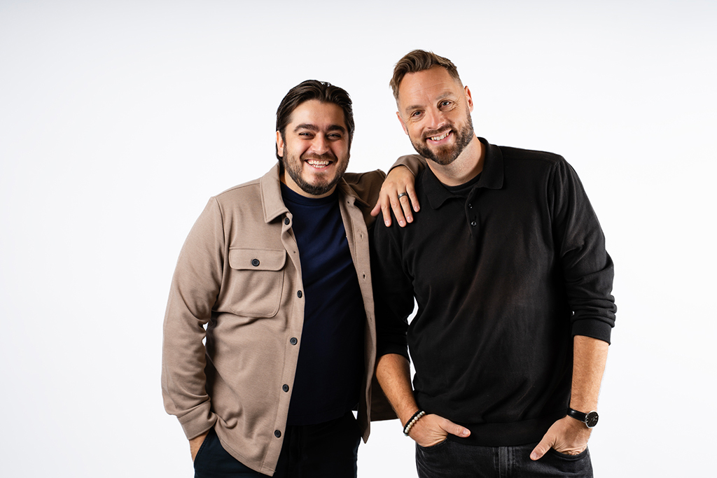 Robin Paulsson & Tomas Kaminski studioporträtt i Skåne